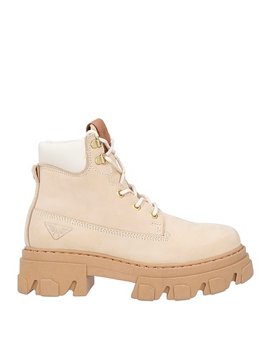 DOCKSTEPS Ankle boot Beige Leather, Textile fibers