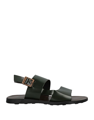 BALDININI Sandals Dark green Soft Leather