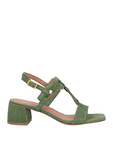 BALDININI Sandals Military green Leather