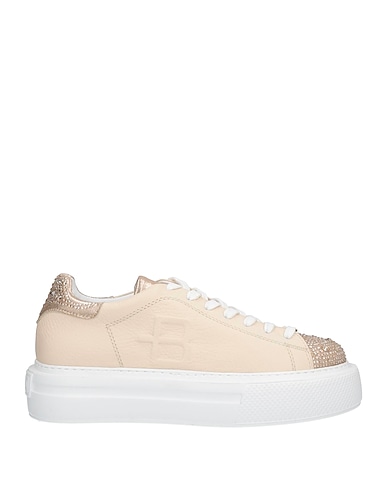 BALDININI Sneakers Beige Soft Leather, Textile fibers