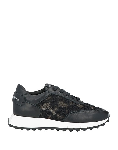 BALDININI Sneakers Black Soft Leather, Textile fibres