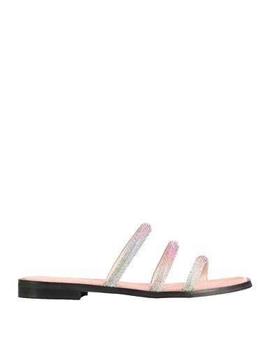 BALDININI Sandals Fuchsia Soft Leather, Textile fibres