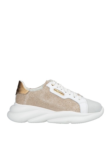 BALDININI Sneakers Gold Soft Leather, Textile fibers