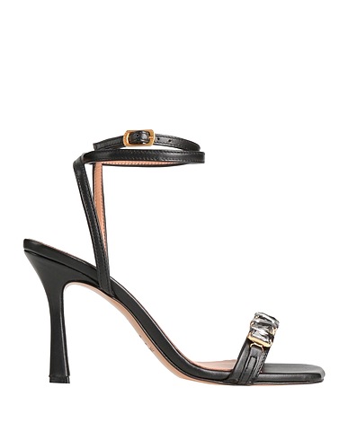 BALDININI Sandals Black Soft Leather