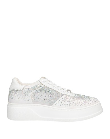 BALDININI Sneakers White Textile fibres, Soft Leather