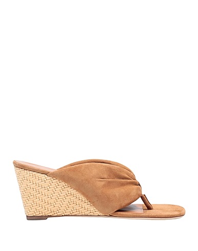 STAUD Espadrilles DAHLIA WEDGE Camel Leather
