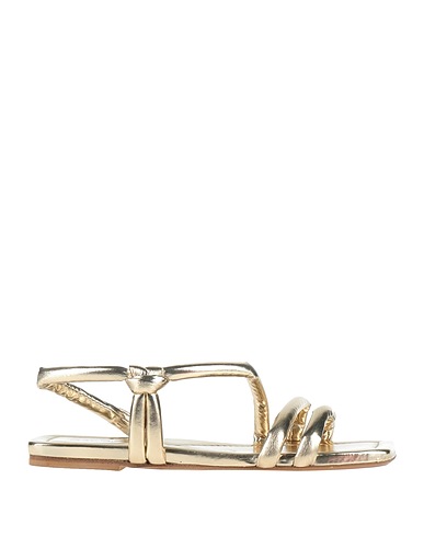 BALDININI Sandals Gold Textile fibres