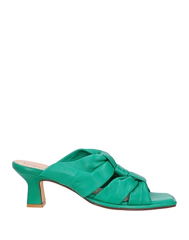 LORENA PAGGI Sandals Emerald green Soft Leather