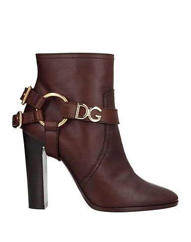 DOLCE&GABBANA Ankle boot Dark brown 100% Calfskin