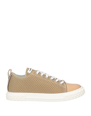 GIUSEPPE ZANOTTI Sneakers Sand Soft Leather, Textile fibers