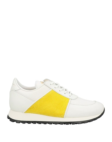 GIUSEPPE ZANOTTI Sneakers White Leather, Textile fibers