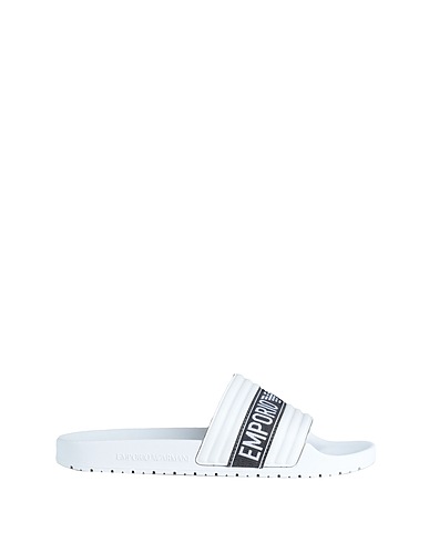 EMPORIO ARMANI Sandals White 90% PVC - Polyvinyl chloride, 10% Polyurethane