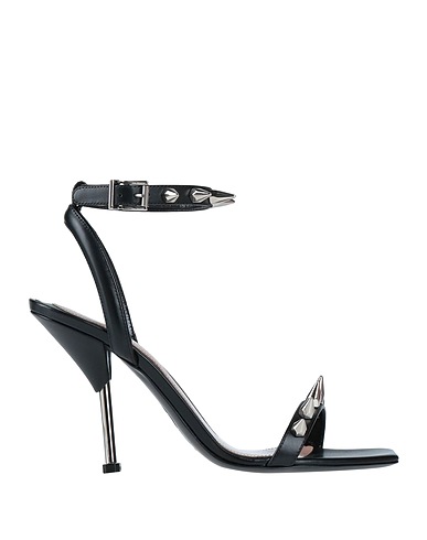 MCQUEEN Sandali Nero Pelle di vitello