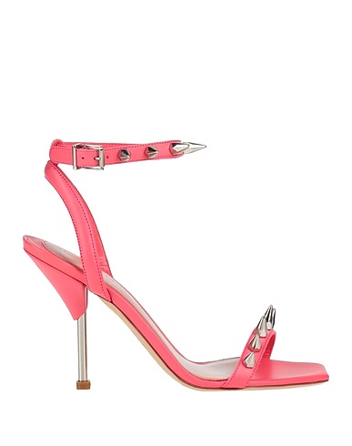 MCQUEEN Sandals Salmon pink Calfskin