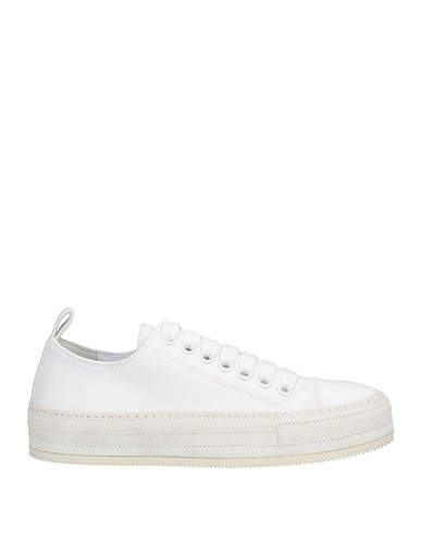 ANN DEMEULEMEESTER Sneakers White Textile fibres, Soft Leather