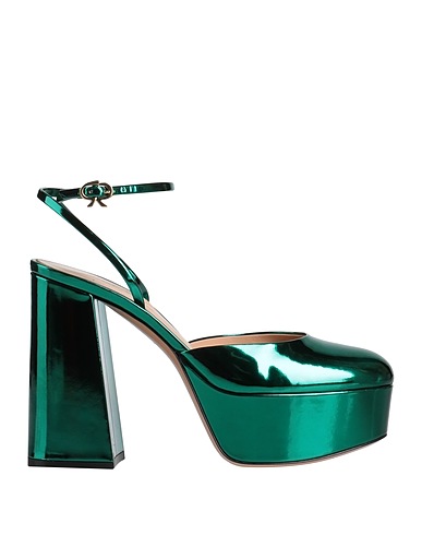 GIANVITO ROSSI Pumps Grün Leder