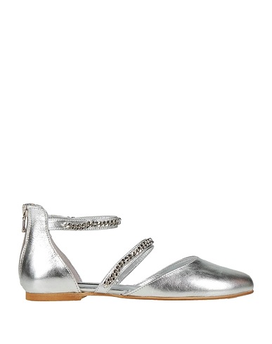 PATRIZIA PEPE Ballet flats Silver Soft Leather