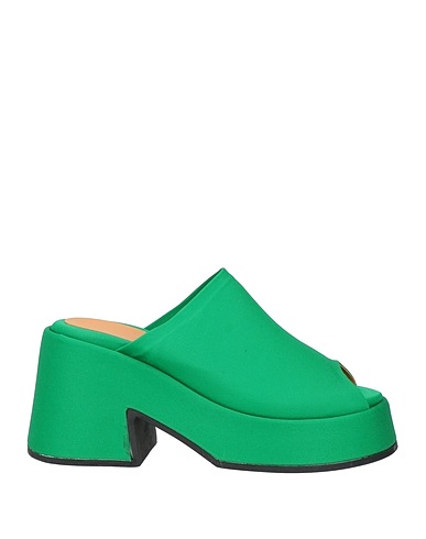 GANNI Sandals Green Textile fibers