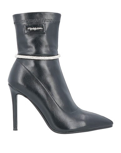 GAI MATTIOLO Ankle boot Black Textile fibers