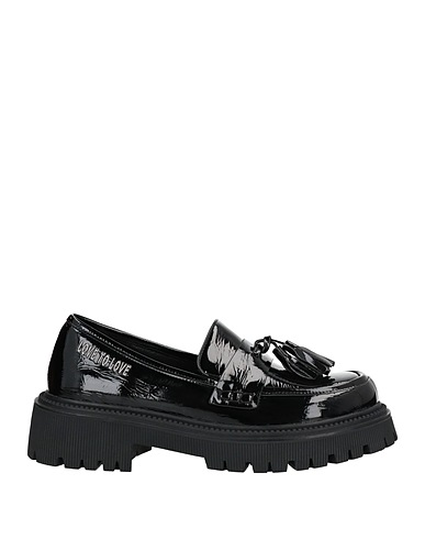 GAI MATTIOLO Loafers LOVE TO LOVE Black Textile fibers