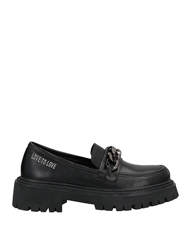 GAI MATTIOLO Loafers LOVE TO LOVE Black Polyurethane