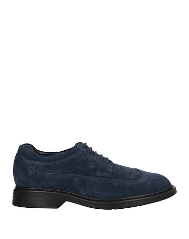 HOGAN Laced shoes Slate blue Leather