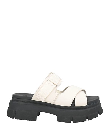 UGG Sandals Off white Soft Leather, Textile fibres
