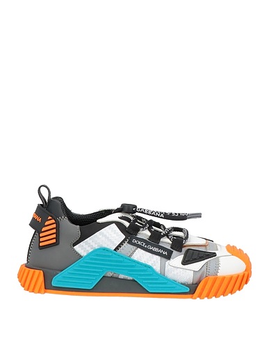 DOLCE&GABBANA Sneakers Grey Soft Leather, Textile fibres
