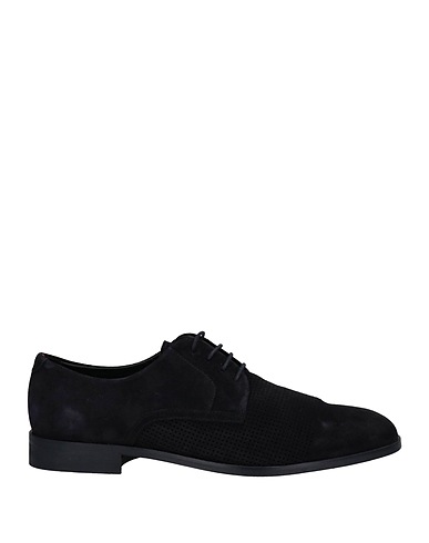 HUGO Laced shoes Midnight blue Leather