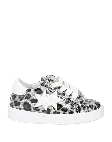 2STAR Sneakers Argento Pelle, Altre Fibre