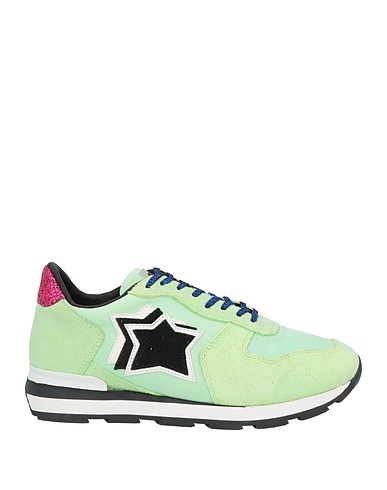 ATLANTIC STARS Sneakers Verde chiaro Pelle, Fibre tessili