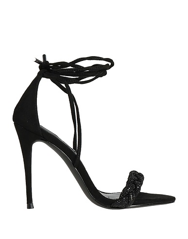 STEVE MADDEN Sandals Black Textile fibres, Other Fibres