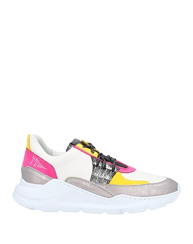 NEVVER Sneakers Ivory Soft Leather, Textile fibres
