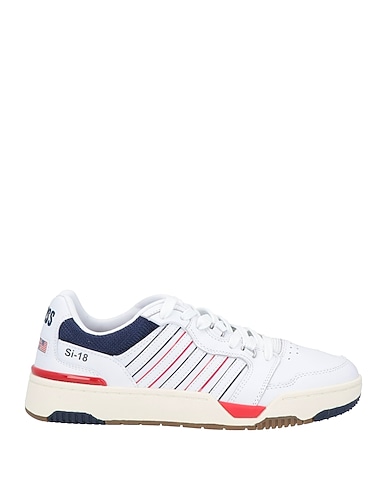 K SWISS Sneakers White Soft Leather, Textile fibers