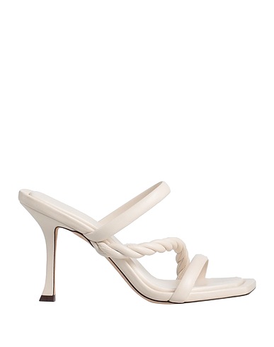 JIMMY CHOO Sandals Ivory Soft Leather