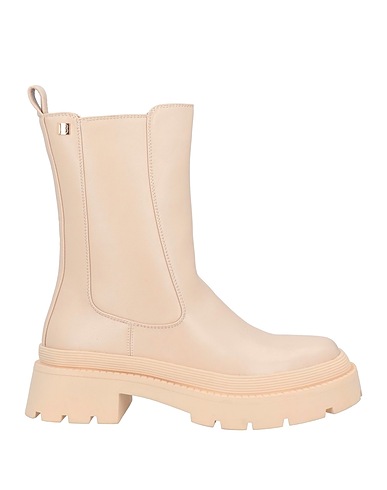 LAURA BIAGIOTTI Ankle boot Beige Textile fibres