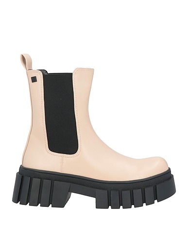 LAURA BIAGIOTTI Ankle boot Beige Textile fibres