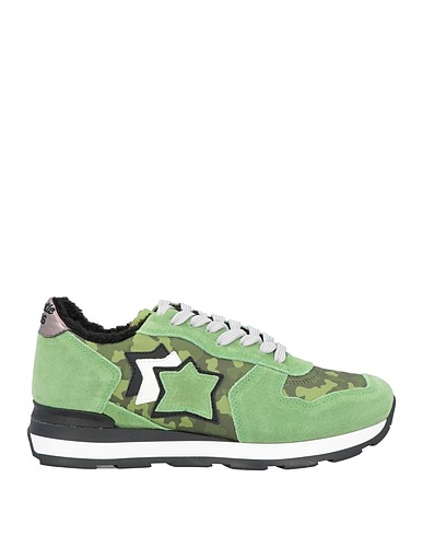 ATLANTIC STARS Sneakers Sage green Soft Leather, Textile fibres