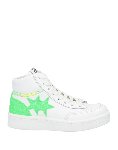 2STAR Sneakers Bianco Pelle, Fibre tessili