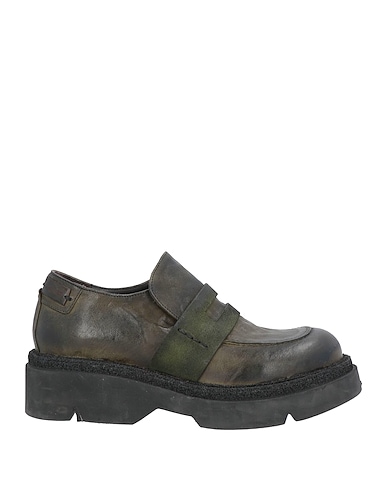 LE RUEMARCEL Loafers Military green Soft Leather