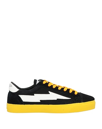 SANYAKO Sneakers Schwarz Leder, Gewebefasern