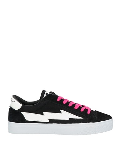 SANYAKO Sneakers Black Leather, Textile fibres