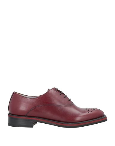 POLLINI Laced shoes Burgundy Soft Leather