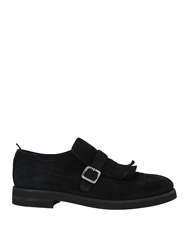 OPEN CLOSED SHOES Loafers Black Leather