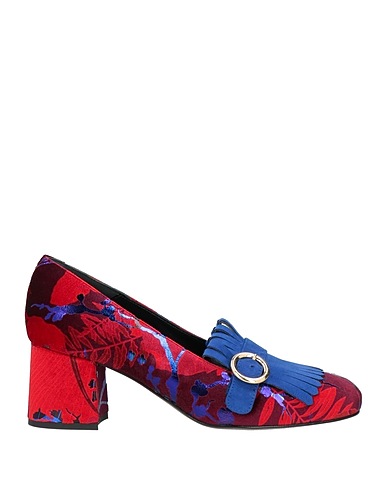 POLLINI Loafers Red Textile fibers