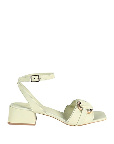 BRUNO PREMI Sandals Sage green 100% Sheepskin