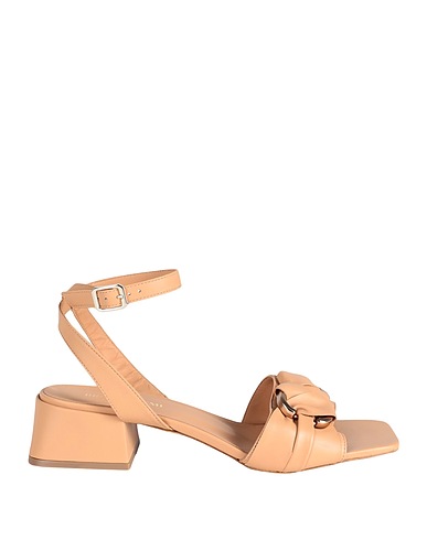 BRUNO PREMI Sandals Camel 100% Sheepskin