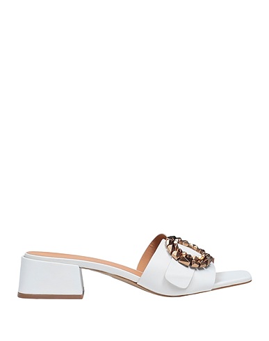 BRUNO PREMI Sandals White 100% Sheepskin