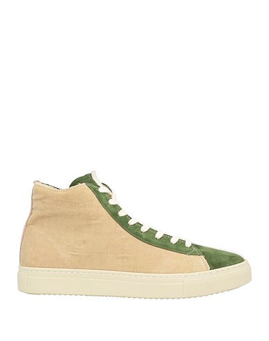 STW THE VERTICAL LINE Sneakers Military green Leather, Textile fibres