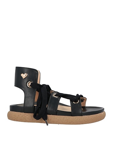 TUA BY BRACCIALINI Sandals Black Textile fibres